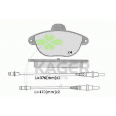 35-0523 KAGER Комплект тормозных колодок, дисковый тормоз