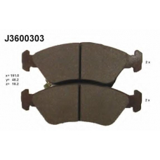 J3600303 NIPPARTS Комплект тормозных колодок, дисковый тормоз
