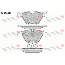 BL2086A2 FTE Комплект тормозных колодок, дисковый тормоз