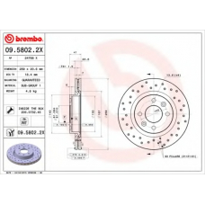 09.5802.2X BREMBO Тормозной диск