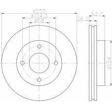 8DD 355 118-571 HELLA Тормозной диск