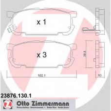 23876.130.1 ZIMMERMANN Комплект тормозных колодок, дисковый тормоз