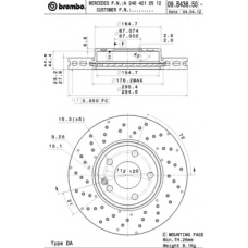 09.B436.51 BREMBO Тормозной диск