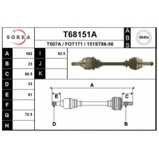 T68151A EAI Приводной вал