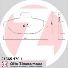 21365.170.1 ZIMMERMANN Комплект тормозных колодок, дисковый тормоз