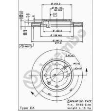 09.5196.14 BREMBO Тормозной диск