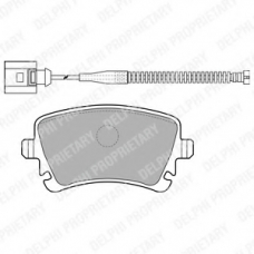LP1860 DELPHI Комплект тормозных колодок, дисковый тормоз