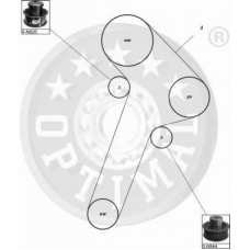 SK-1142 OPTIMAL Комплект ремня грм