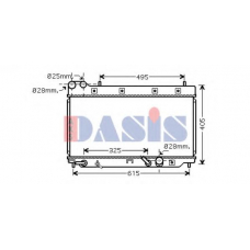 100052N AKS DASIS Радиатор, охлаждение двигателя