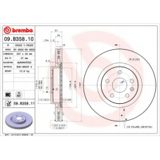 09.B358.11 BREMBO Тормозной диск