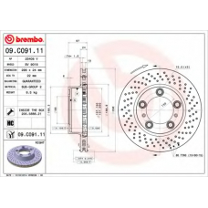 09.C091.11 BREMBO Тормозной диск