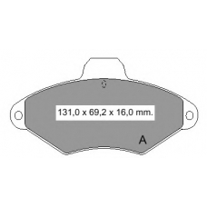 834390 Vema Комплект тормозных колодок, дисковый тормоз