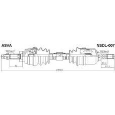 NSDL-007 ASVA Приводной вал