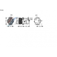FTK383 AVA Компрессор, кондиционер