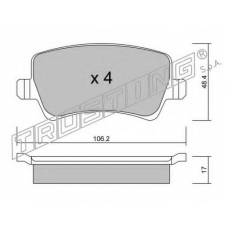 692.0 TRUSTING Комплект тормозных колодок, дисковый тормоз
