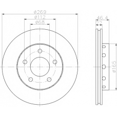 8DD 355 121-902 HELLA PAGID Тормозной диск