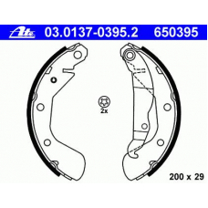 03.0137-0395.2 ATE Комплект тормозных колодок