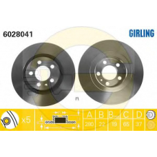 6410375 GIRLING Комплект тормозов, дисковый тормозной механизм