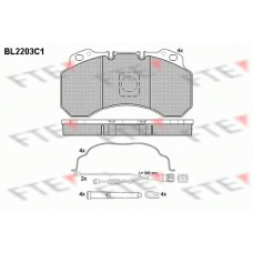 BL2203C1 FTE Комплект тормозных колодок, дисковый тормоз