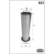 FA3443 MECAFILTER Воздушный фильтр