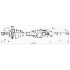 DRS6192.00 OPEN PARTS Приводной вал