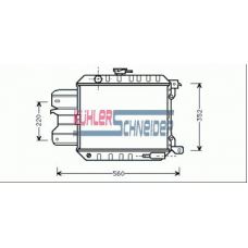 1600901 KUHLER SCHNEIDER Радиатор, охлаждение двигател