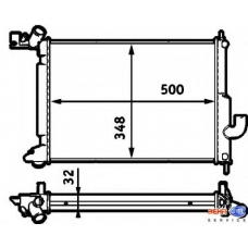 8MK 376 718-721 HELLA Радиатор, охлаждение двигателя