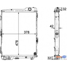 8MK 376 711-271 HELLA Радиатор, охлаждение двигателя