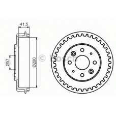 0 986 477 247 BOSCH Тормозной барабан