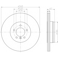 8DD 355 122-051 HELLA PAGID Тормозной диск