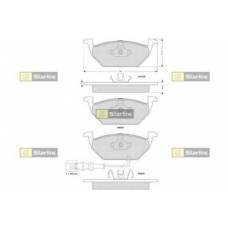 BD S003S STARLINE Комплект тормозных колодок, дисковый тормоз