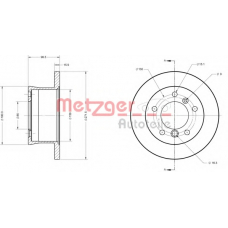 6110677 METZGER Тормозной диск