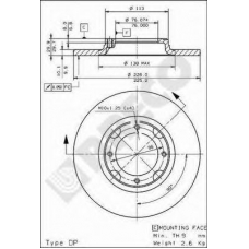 BS 7266 BRECO Тормозной диск