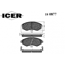 180877 ICER Комплект тормозных колодок, дисковый тормоз
