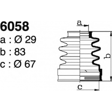 6058 DEPA Комплект пылника, приводной вал