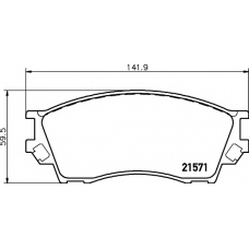 8DB 355 017-091 HELLA PAGID Комплект тормозных колодок, дисковый тормоз