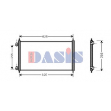 102170N AKS DASIS Конденсатор, кондиционер