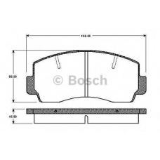 0 986 TB2 494 BOSCH Комплект тормозных колодок, дисковый тормоз