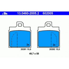 13.0460-2005.2 ATE Колодки тормозные