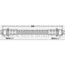 BBH7232 BORG & BECK Тормозной шланг