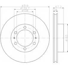 8DD 355 117-261 HELLA PAGID Тормозной диск