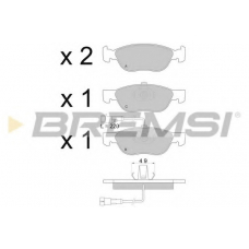 BP2667 BREMSI Комплект тормозных колодок, дисковый тормоз