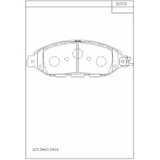 KD1550 ASIMCO Комплект тормозных колодок, дисковый тормоз