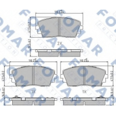 FO 244681 FOMAR ROULUNDS Комплект тормозных колодок, дисковый тормоз