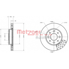 6110363 METZGER Тормозной диск