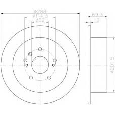 8DD 355 114-991 HELLA PAGID Тормозной диск