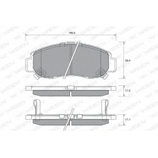 151-2244 WEEN Комплект тормозных колодок, дисковый тормоз