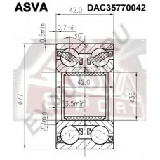 DAC35770042 ASVA Подшипник ступицы колеса