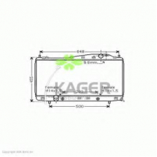 31-2631 KAGER Радиатор, охлаждение двигателя
