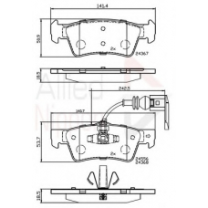 ADB12244 COMLINE Комплект тормозных колодок, дисковый тормоз